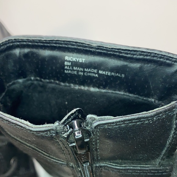 Style and Co. black faux leather combat boots - Picture 4 of 12